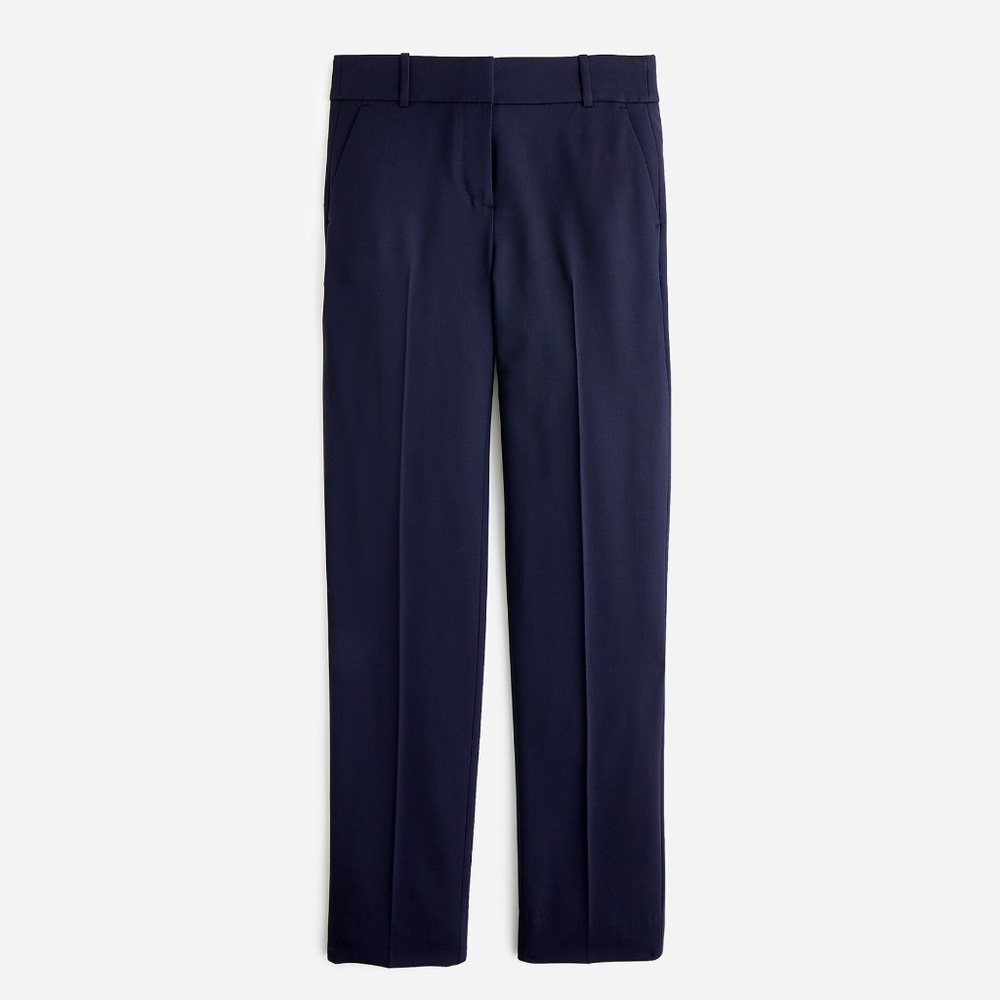 J. Crew Navy Cameron Slim Crop Pant in Italian Stretch Wool Blend Size 16